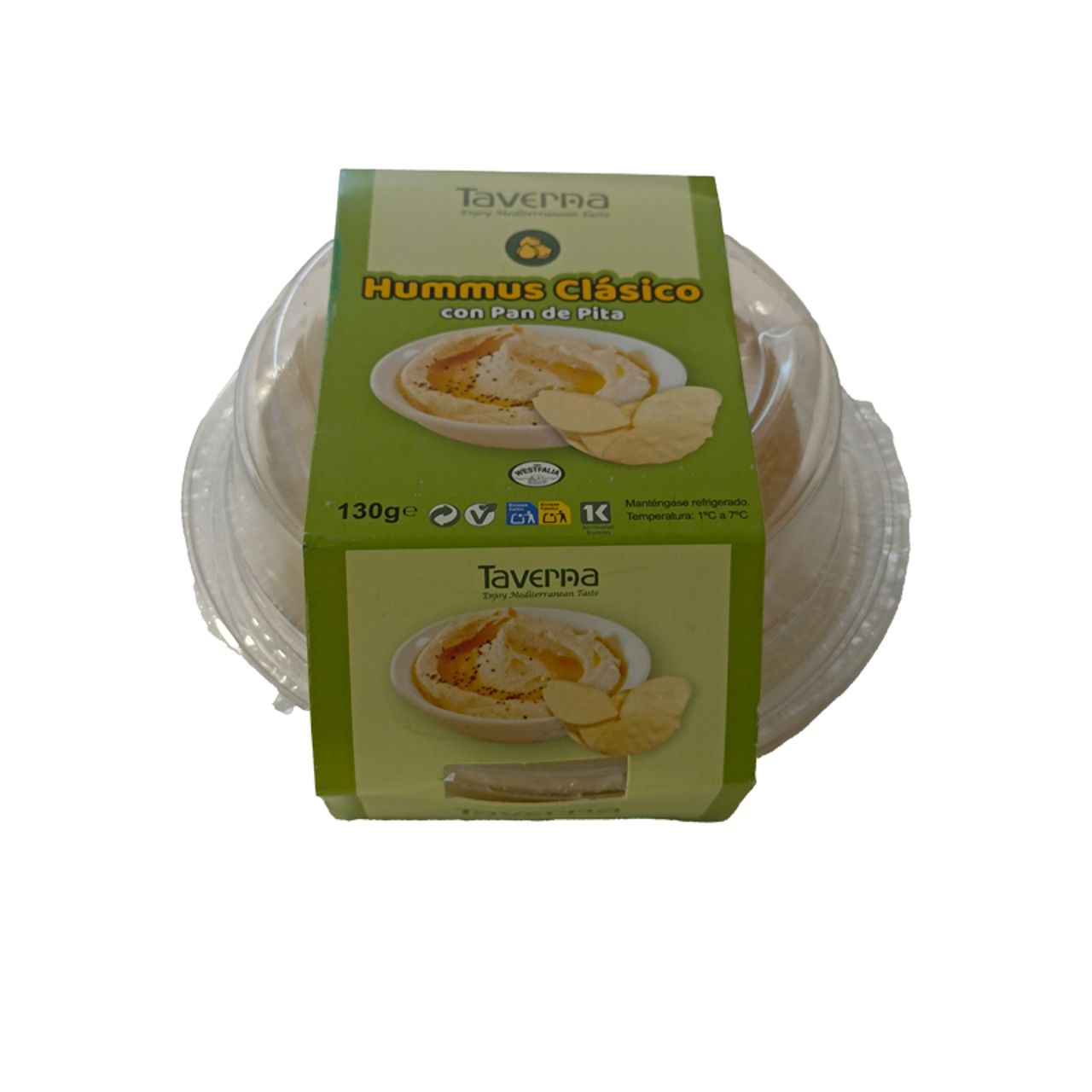 38867 TAVERNA HUMMUS CLASICO Y PAN PITA 130GR