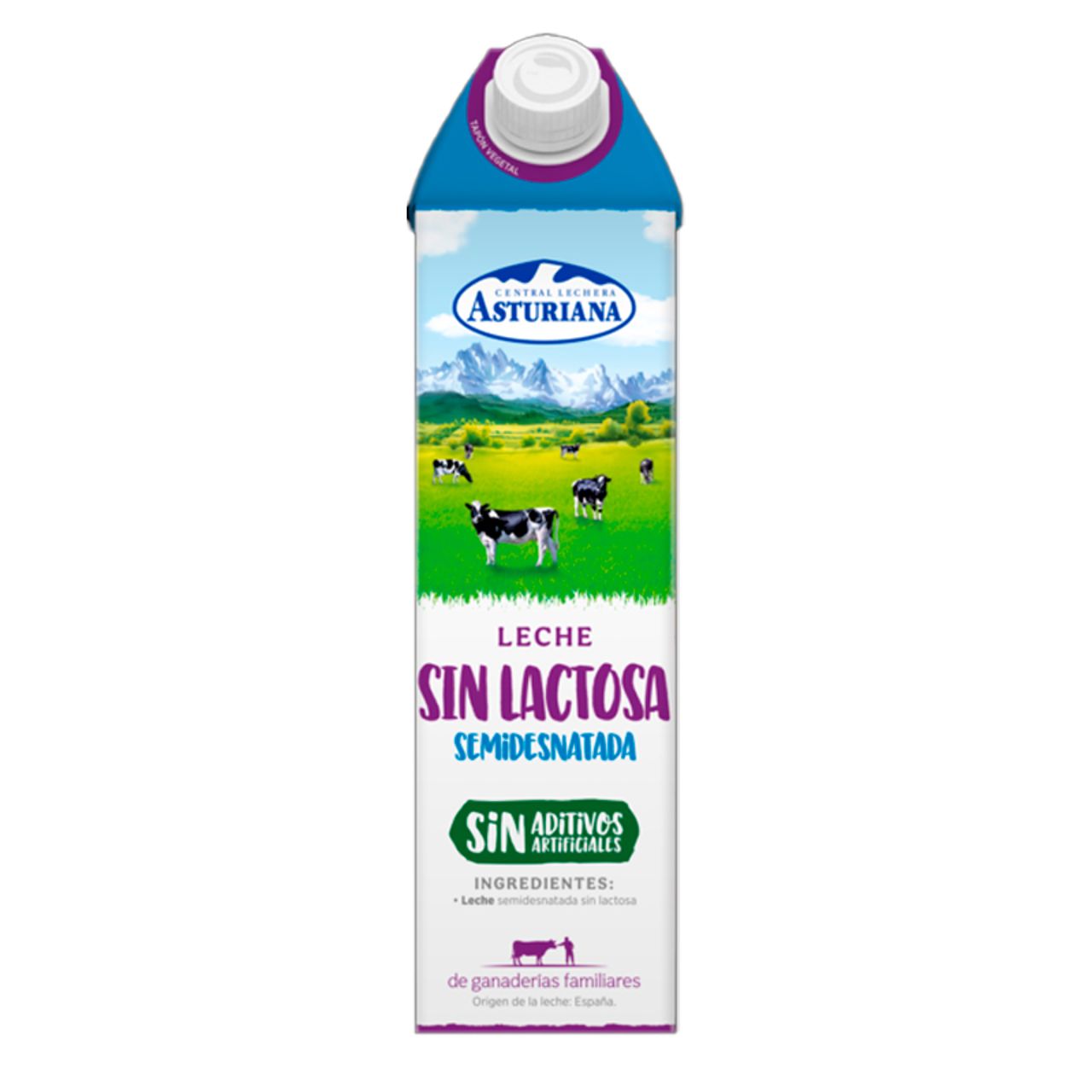 41043 ASTURIANA LECHE SEMIDESNATADA SIN LACTOSA 1L