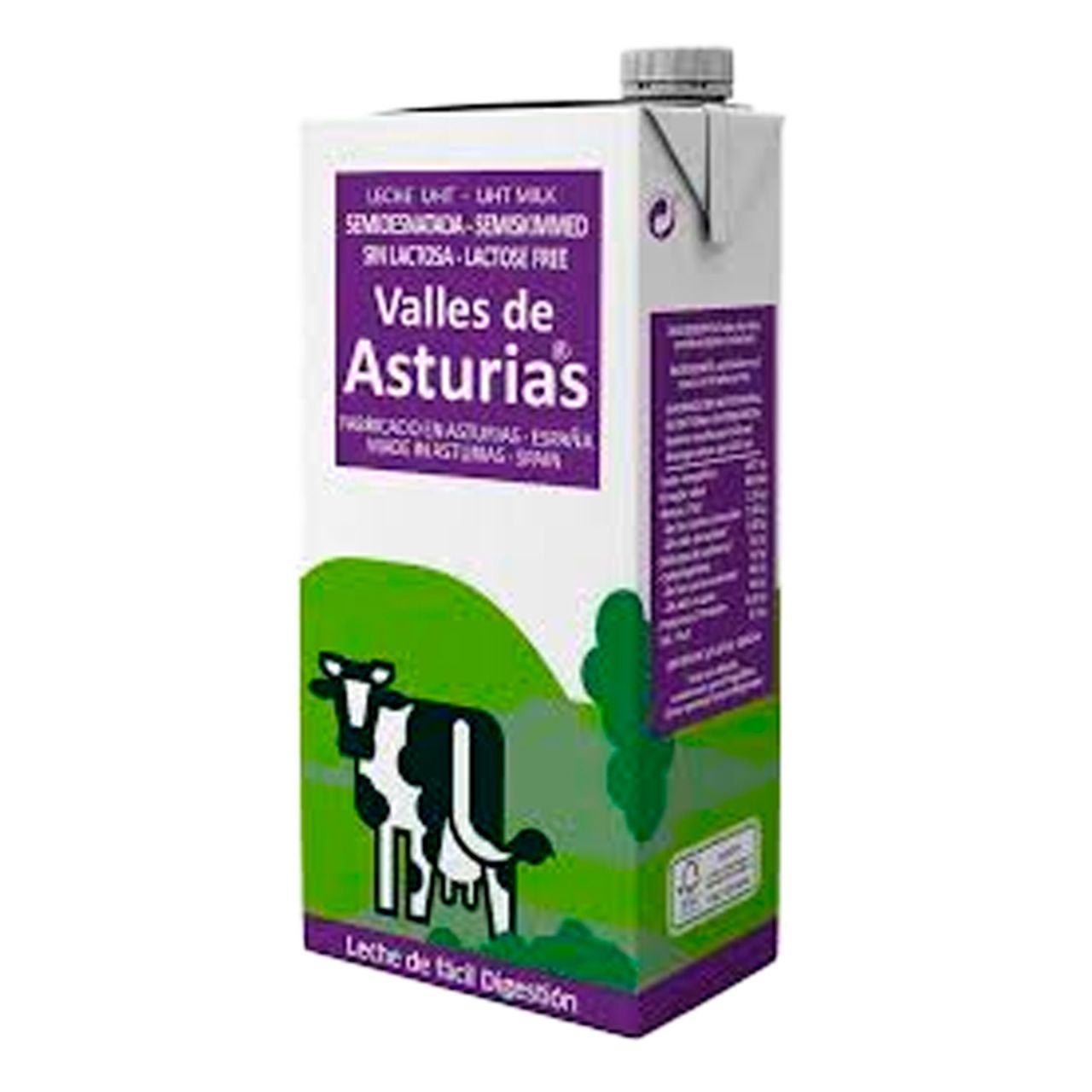38833 VALLES DE ASTURIAS LECHE SEMI SLACTOSA 1 L