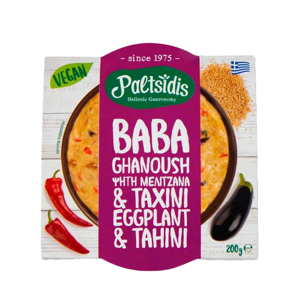 37832 PALTSIDIS BABA GHANOUSH TAXINI EGGPLANT 200G