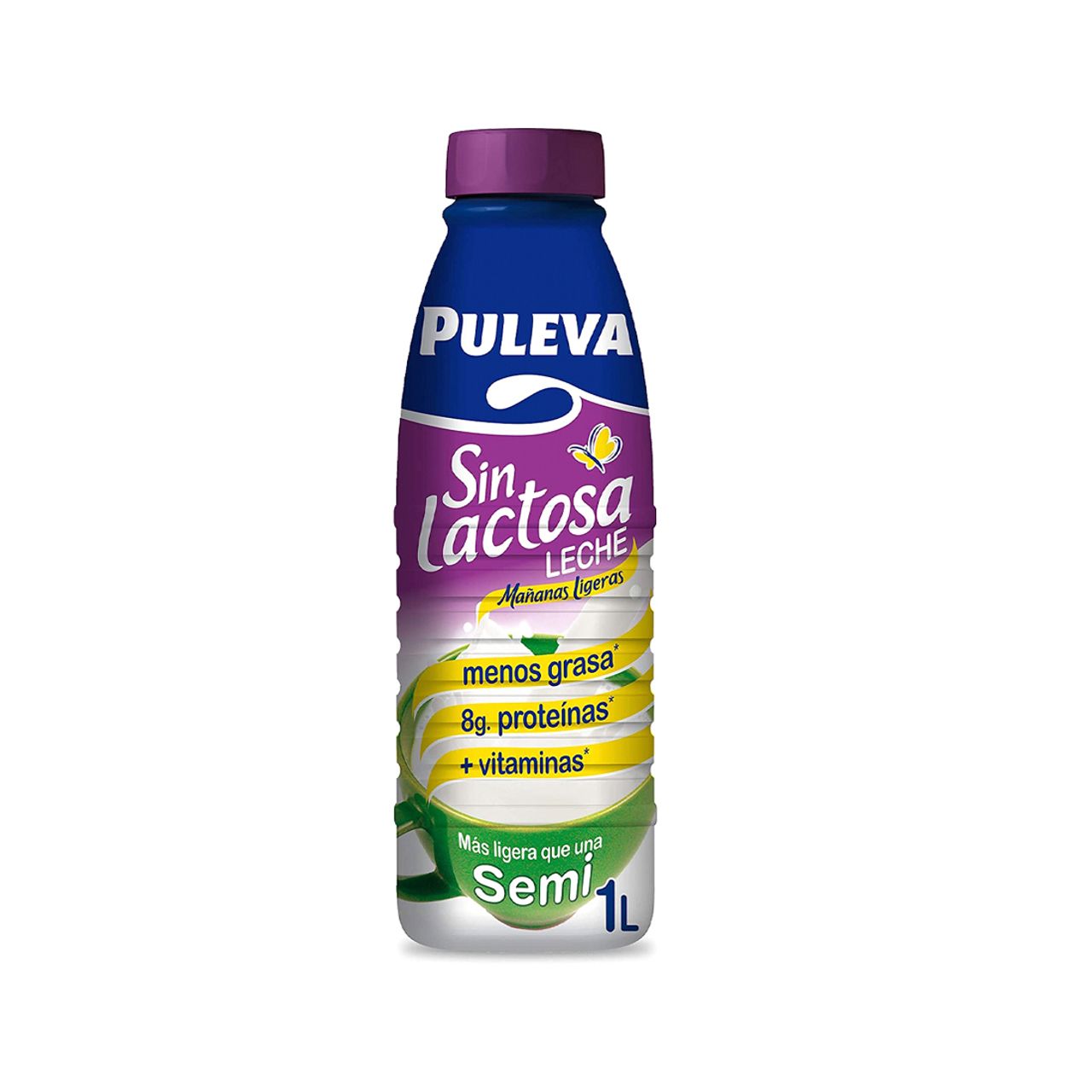 PULEVA LECHE SEMIDESNATADA SIN LACTOSA 1L