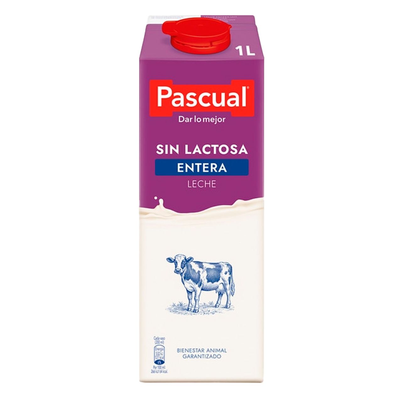 39633 PASCUAL LECHE ENTERA SIN LACTOSA 1L
